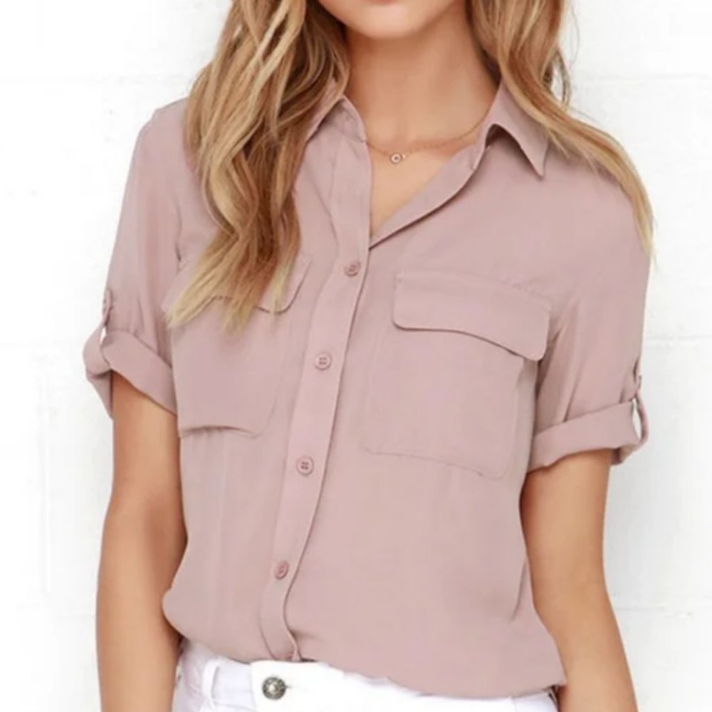 Lulu's Mauve Button Down - image 1